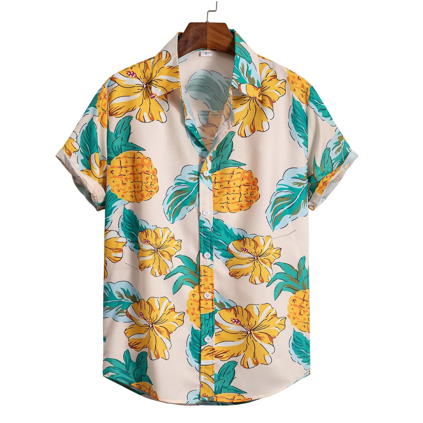 Fashion Men's Art Printed Short Sleeve Shirt