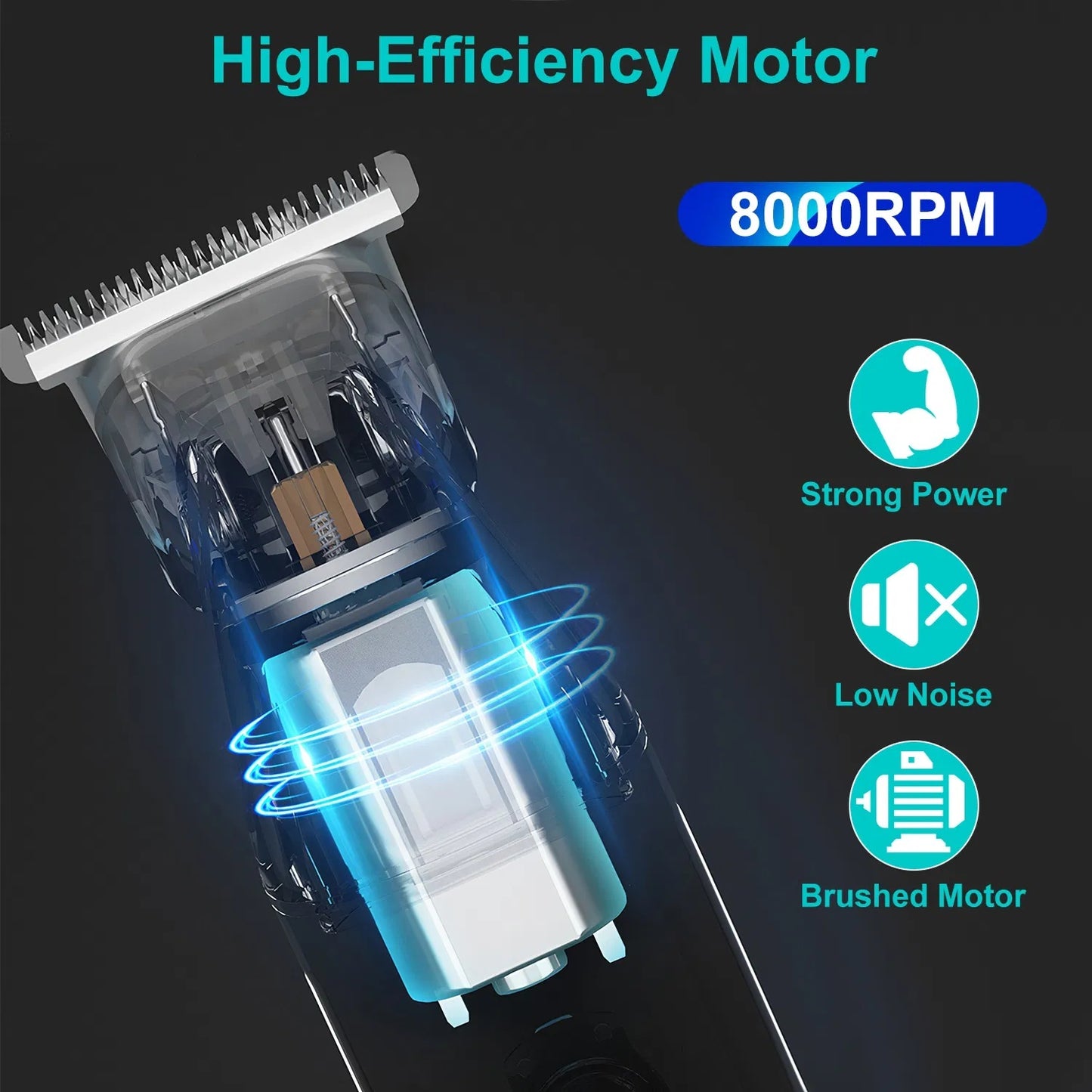 All-In-One Men’s Beard Trimmer – 5-in-1 Waterproof Cordless Grooming Kit with Hair Clipper & Nose Trimmer