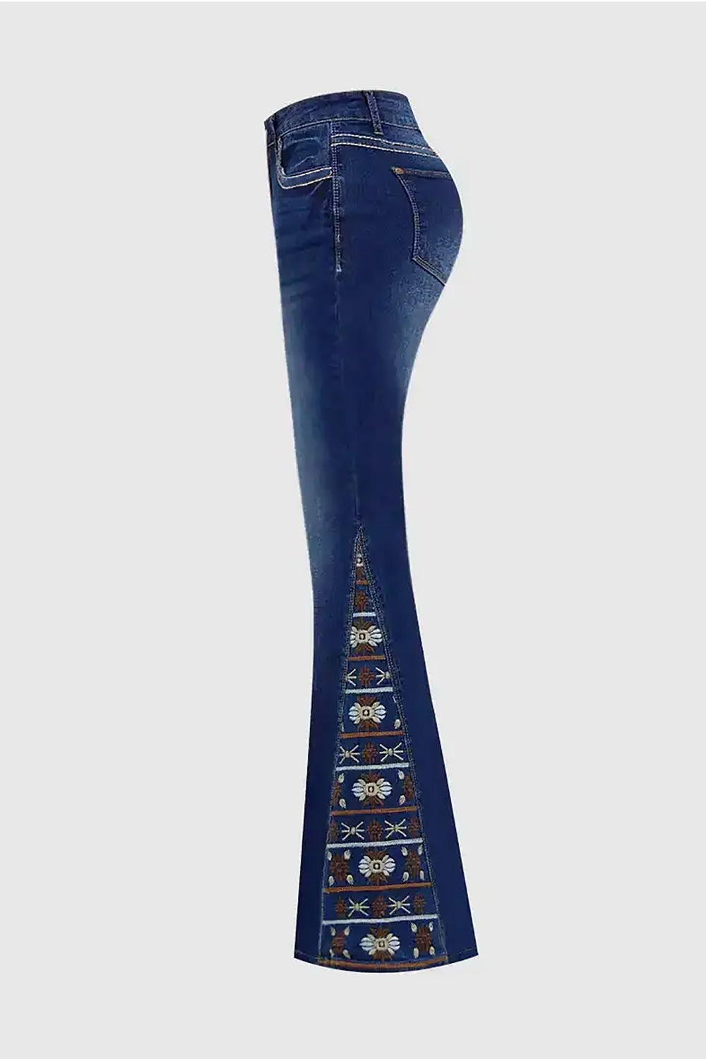 Women's High-Waist Heavily Ripped Jeans
