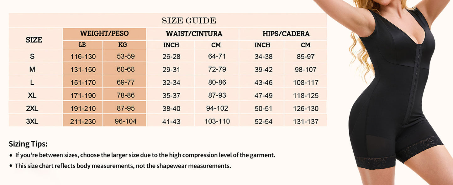 Shapewear Jumpsuit For Women Tummy Control Post Surgery Full Body Shaper