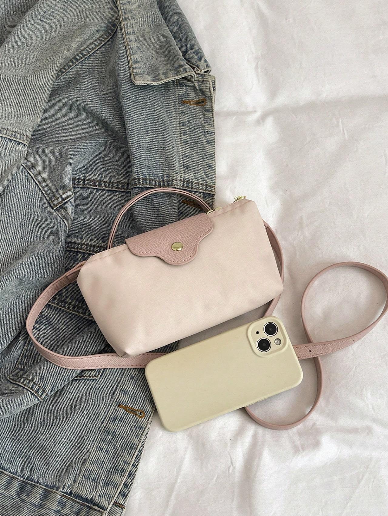 Women’s Solid Color Crossbody Handbag – Fashionable Dumpling Bag