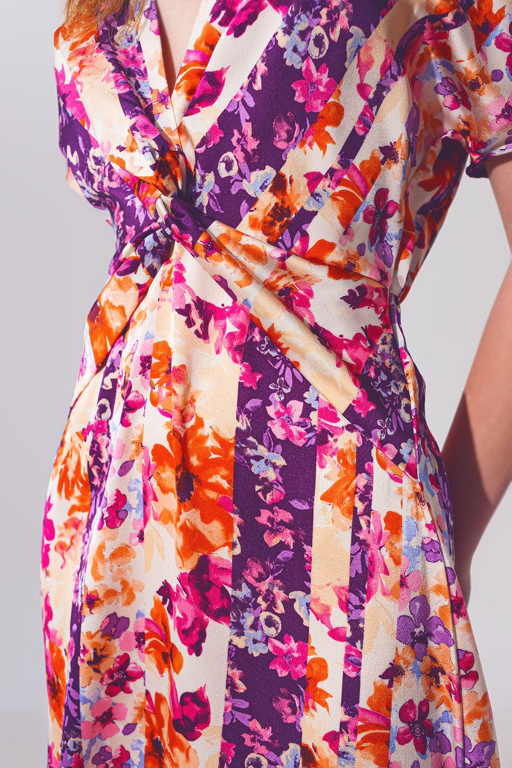 Florentia Knot-Front Midi Dress