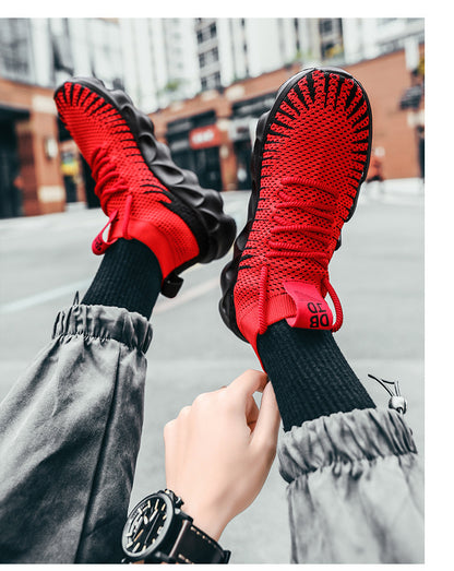 Men’s High-Top Sock Sneakers – Breathable Fly Woven Mesh