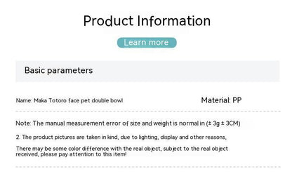 Plastic Food Bowl Cat