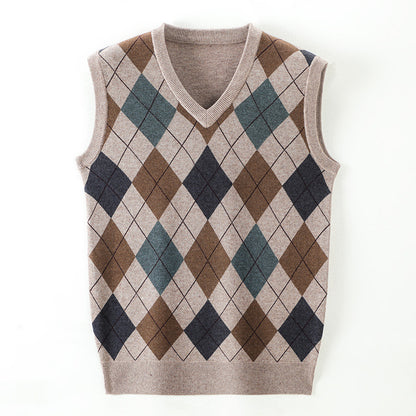 Sleeveless Knitted Sweater For Men