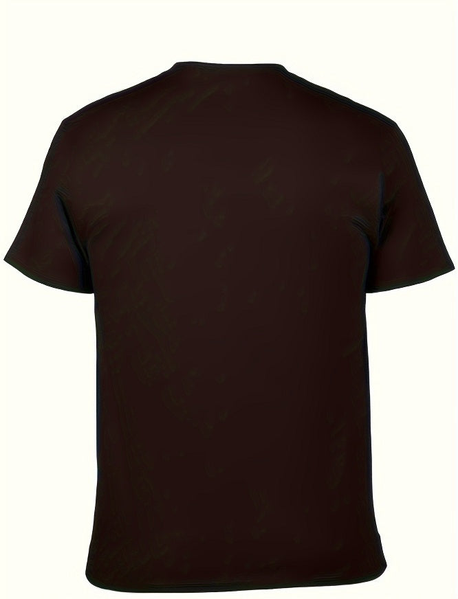 Short Sleeve Mushroom Print Crew Neck T-Shirt