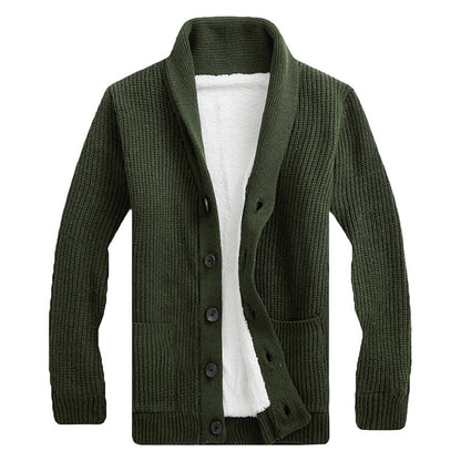 Autumn And Winter Sweater Knitwear Men's Cardigan Lapel