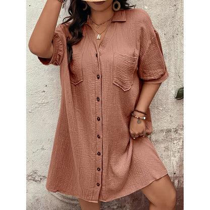 Women's Cotton Shirt Dress