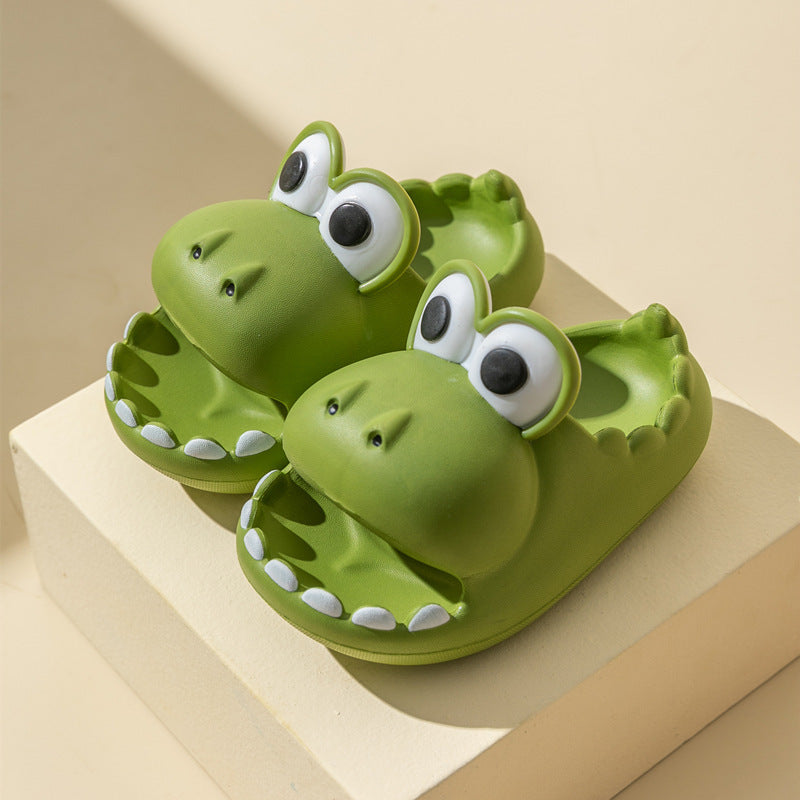 Kids Dinosaur Slippers – Cute Summer EVA Cartoon Sandals for Children & Parents