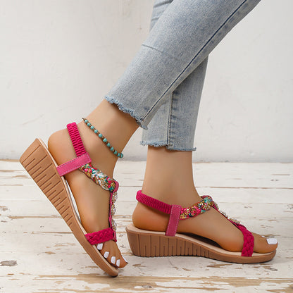 Bohemian Braided Sandals For Women