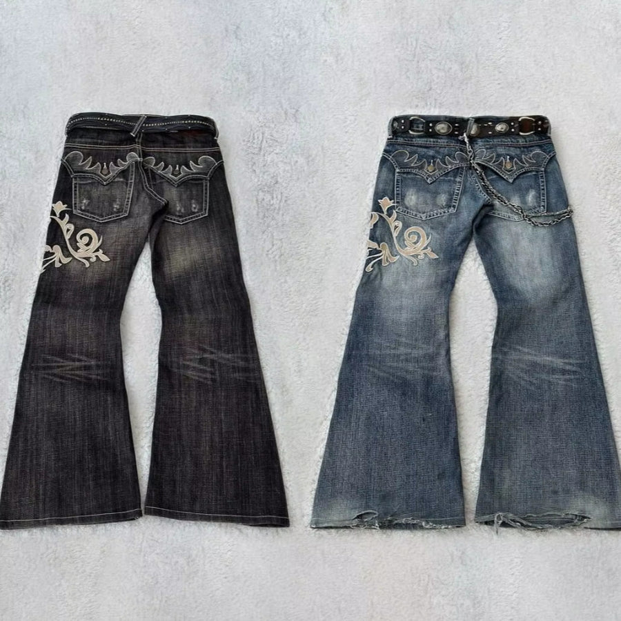 Machine Embroidery Jeans For Women