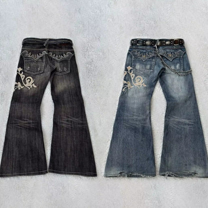 Machine Embroidery Jeans For Women