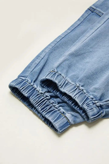 Women's High-Waist Lace-Up Jeans