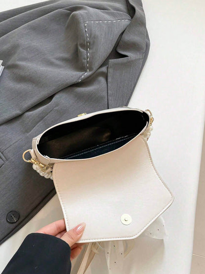 Women’s Bowknot Lace Pearl Handbag – Fashion Shoulder Crossbody Bag