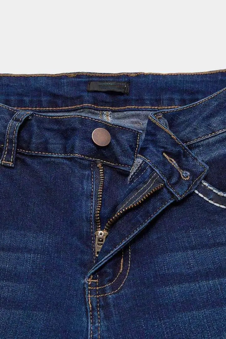 Women's High-Waist Heavily Ripped Jeans
