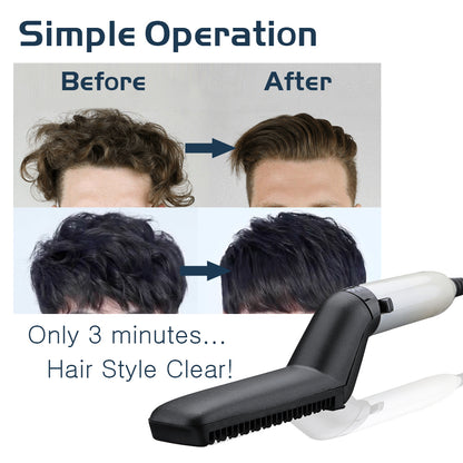 Electric Hair Straightener Brush For Men