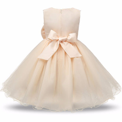 Girls’ Princess Flower Girl Dress – Summer Tutu Wedding & Birthday Party Outfit