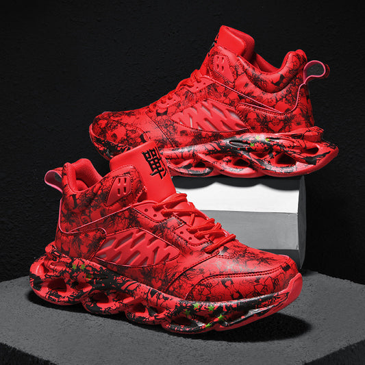 Men’s Basketball Shoes – Camouflage Graffiti Design