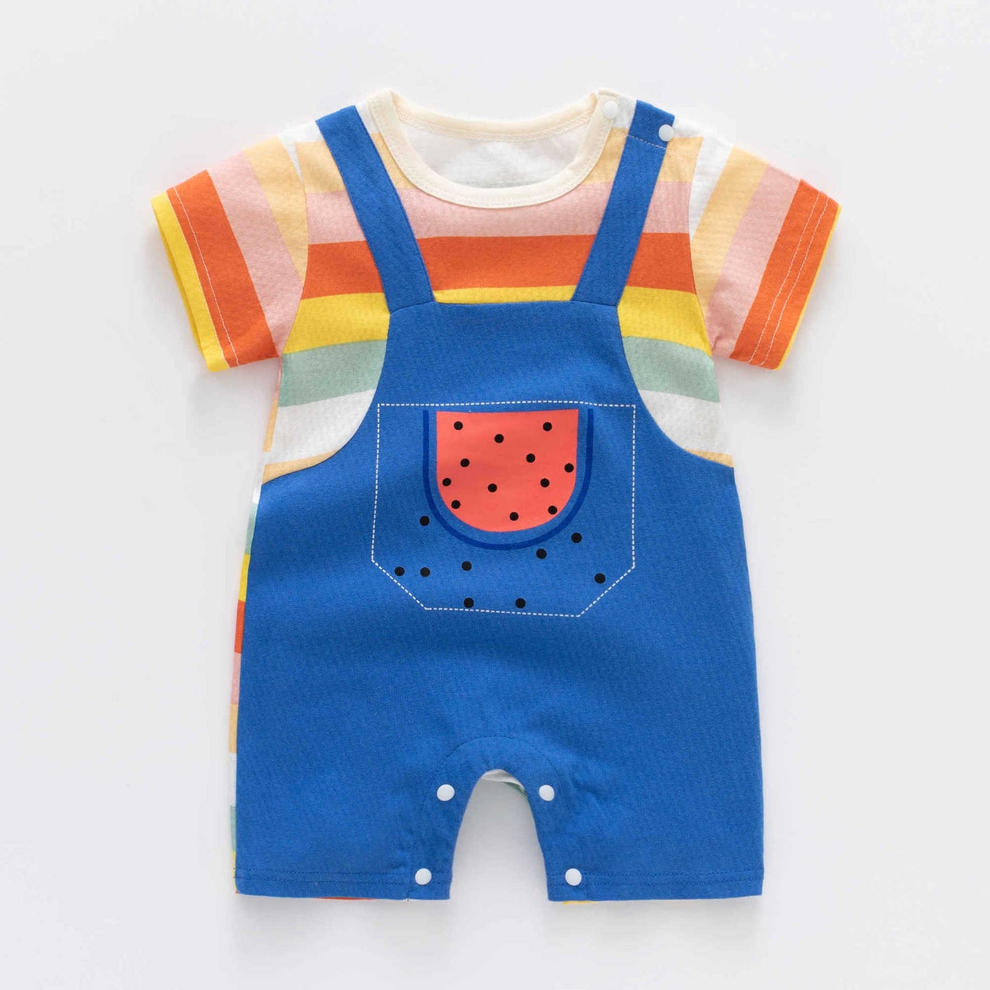 Baby Boys’ Summer Jumpsuit – Thin Cotton Short Sleeve Toddler Clothes