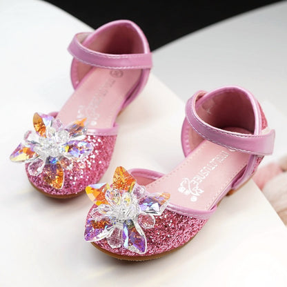 Girls’ Crystal Shoes – Rhinestone Single Princess Dress Shoes