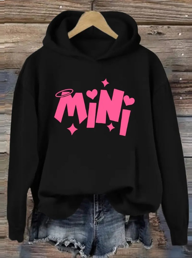 Women's Casual Polyester Hoodie With Rib-Knit Detail