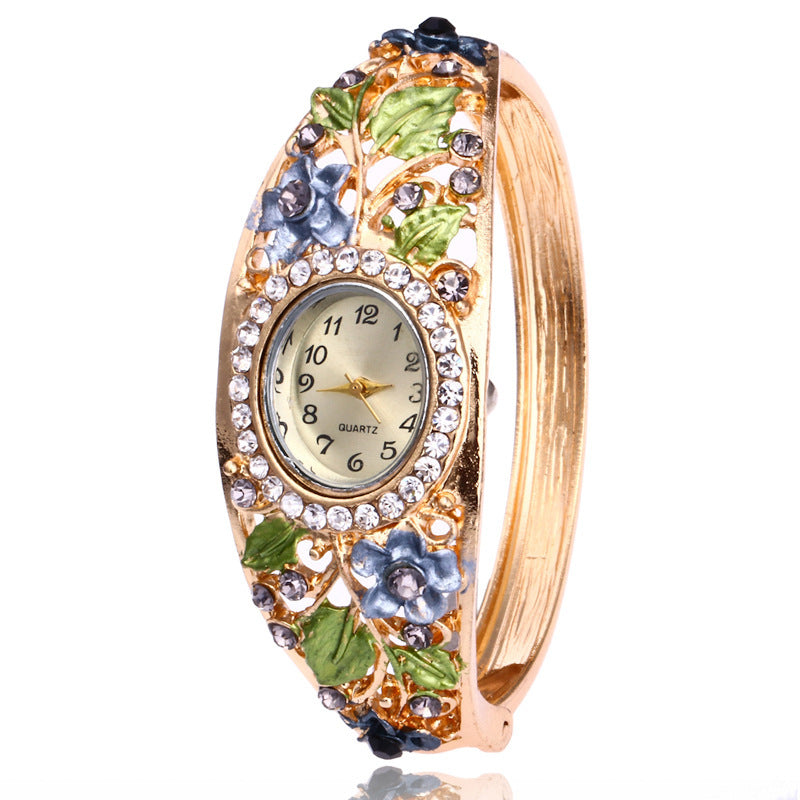 Women’s Flower Diamond Bracelet Watch