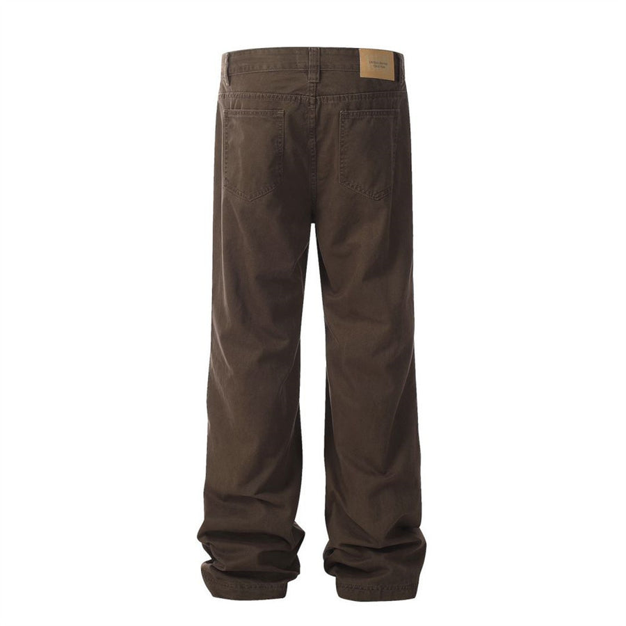 Fashion Denim Loose Straight Trousers Men