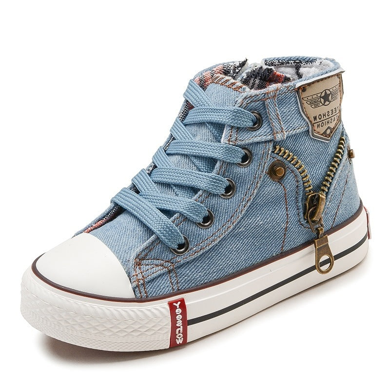 Kids’ Casual Sneakers – Breathable Canvas Sport Shoes for Boys & Girls