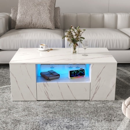 Modern LED Coffee Table & Storage