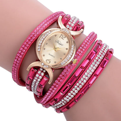 Women’s Casual Rhinestone Dress Bracelet Quartz Watch