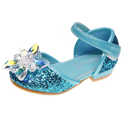 Girls’ Crystal Shoes – Rhinestone Single Princess Dress Shoes