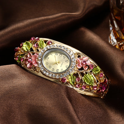 Women’s Flower Diamond Bracelet Watch