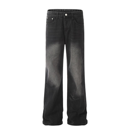 Fashion Denim Ripped Straight Pants Men