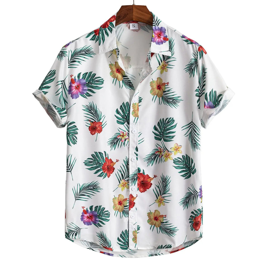 Fashion Men's Art Printed Short Sleeve Shirt