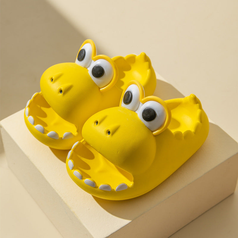 Kids Dinosaur Slippers – Cute Summer EVA Cartoon Sandals for Children & Parents