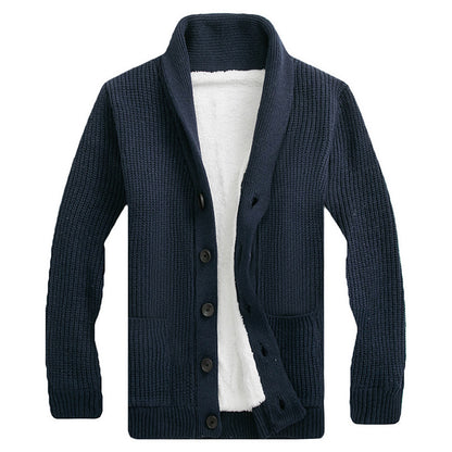 Autumn And Winter Sweater Knitwear Men's Cardigan Lapel