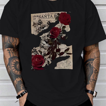 Rose Print Comfortable Soft T-shirt