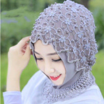 Muslim hijab chiffon beaded scarf