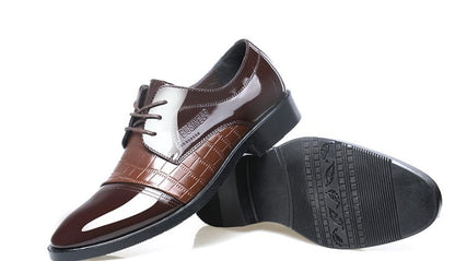 Stylish Men’s Leather Dress Shoes – Pointed Toe Single Business Shoes