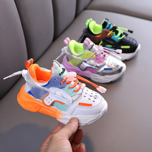 Kids’ Autumn Casual Sneakers – Breathable Non-Slip Soft Bottom Sports Shoes for Boys & Girls