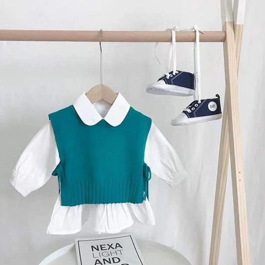 Toddler Girls’ Wool Pullover – Thin Children’s Sweater