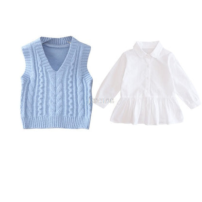 Toddler Girls’ Wool Pullover – Thin Children’s Sweater
