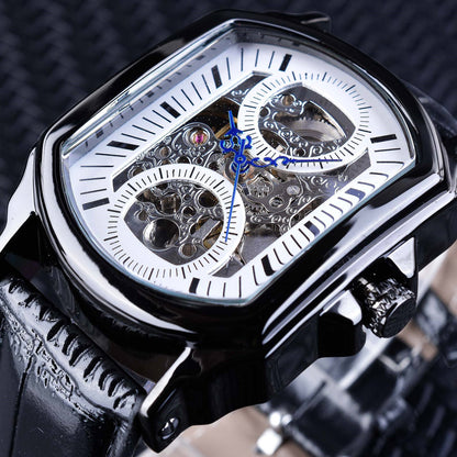 Men’s Fashion Square Hollow Automatic Mechanical Watch