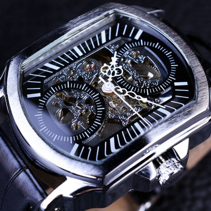 Men’s Fashion Square Hollow Automatic Mechanical Watch