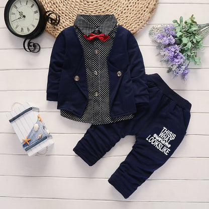 Toddler Boys’ Casual Suit Set – Printed Outfit Infant & Kids Clothing