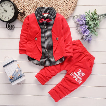 Toddler Boys’ Casual Suit Set – Printed Outfit Infant & Kids Clothing