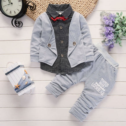 Toddler Boys’ Casual Suit Set – Printed Outfit Infant & Kids Clothing