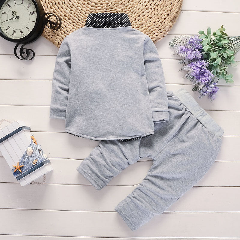 Toddler Boys’ Casual Suit Set – Printed Outfit Infant & Kids Clothing