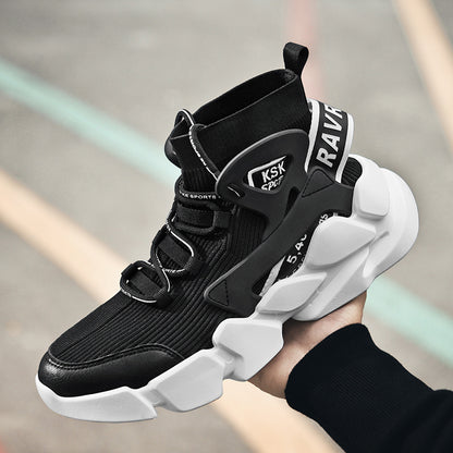 Men’s Height Boost Sneakers – Thick-Soled Casual Running Shoes