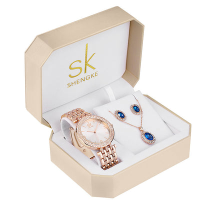 Rose Gold Three-Piece Watch Set